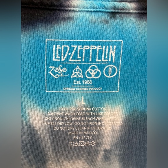Led Zeppelin Swan Song 1975 Tie Dye T-Shirt Retro Reprint Medium - Picture 3 of 7